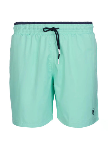 Short de bain uni, taille élastiquée Menthe
