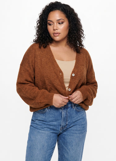 Gilet doux chaud tendance avec alpaga Camel