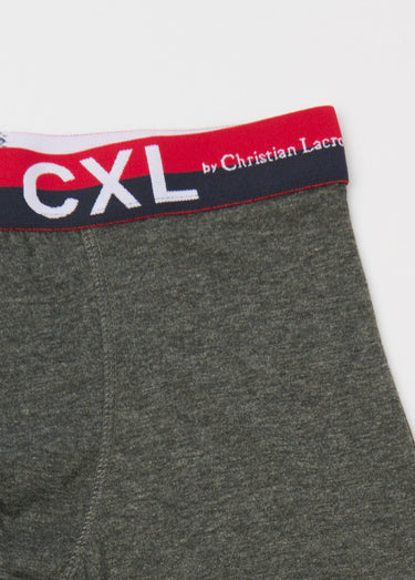 Boxer uni avec coton, ceinture logo Gris Fonce