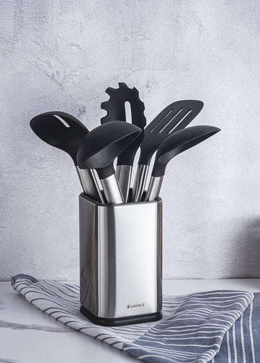 Set de 5 ustensiles de cuisine, Harmonie Argent/Noir
