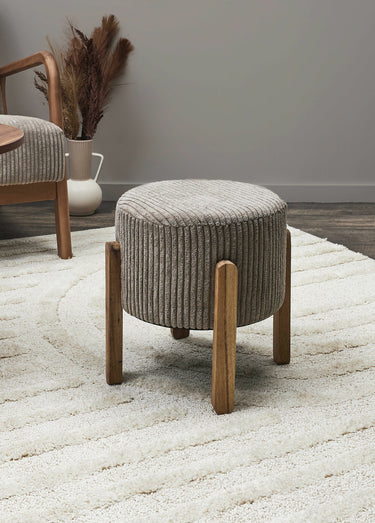Tabouret d’appoint velours cotelé 2T Taupe