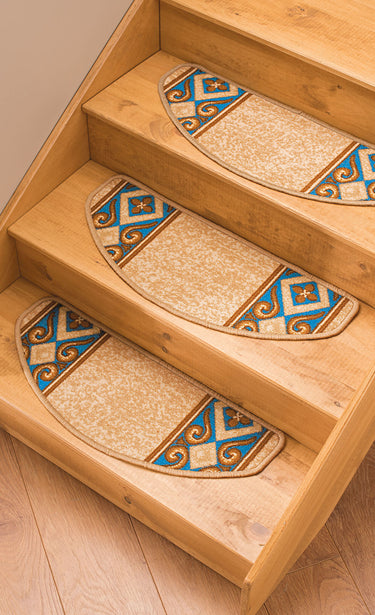 Tapis marche d'escalier antidérapant Beige