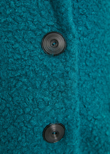 Manteau tissu bouclette mi-long boutonné Canard