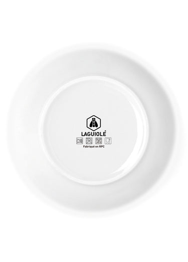 Service de table porcelaine 18 pièces doré Blanc