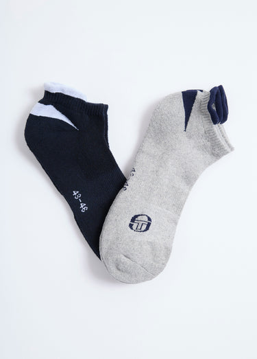 Lot de 2 Socquettes techniques Gris/Marine