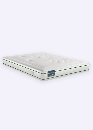 Matelas latex bi face, 7 zones haute résilience, haut. 22cm Blanc