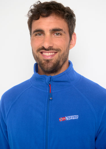 Veste polaire chaude avec col montant Bleu Royal