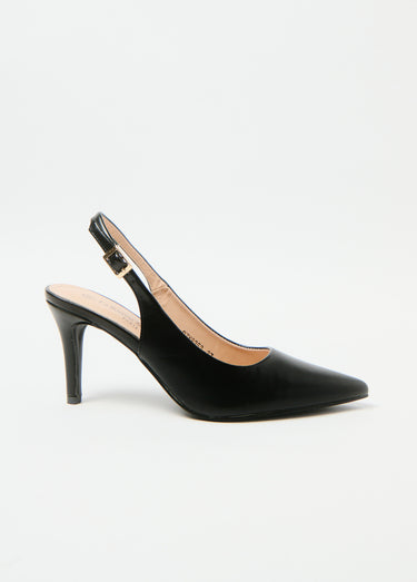 Escarpins chic bride talon Noir