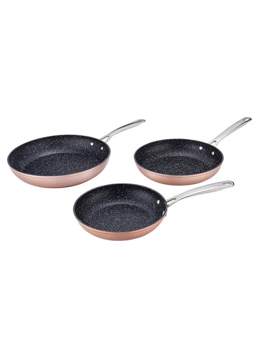 Set poêles céramique 20/24/28cm Héritage, cuivré Orange
