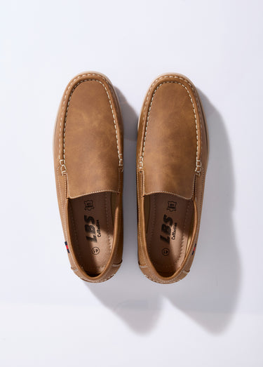 Mocassins inspiration chaussures bateau Camel