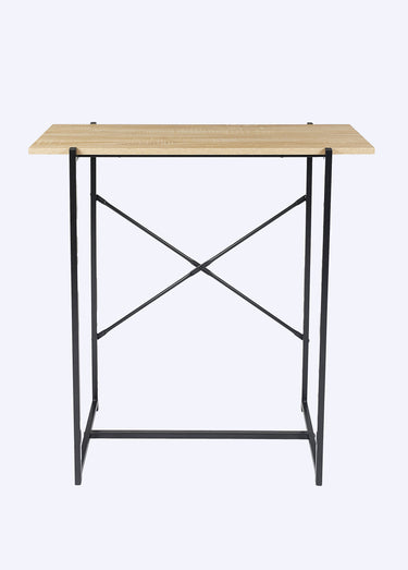 Console style épuré en métal et bois Marron/Noir