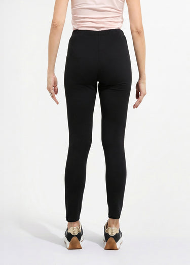 Legging imprimé taille élastiquée Uni Noir