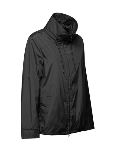 Veste déperlante, col montant resserrable Noir