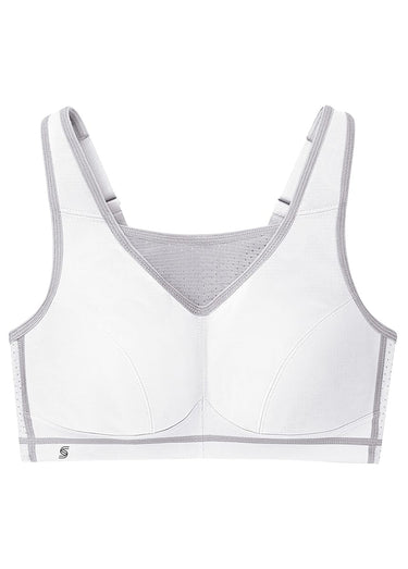 Brassière Sport spécial Grande taille Blanc/Gris