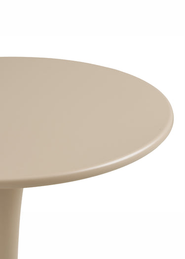 Petite table ronde en acier MEIRA Taupe