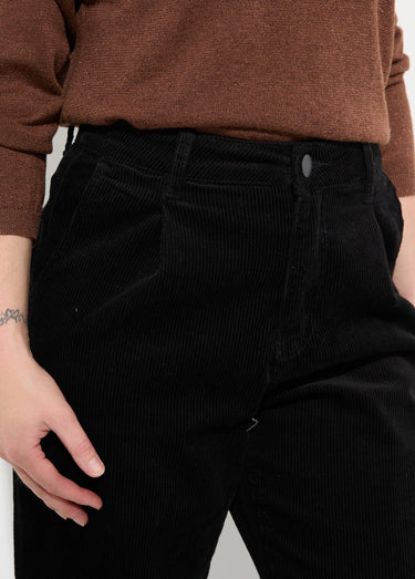 Pantalon large velours, spécial PETITE Noir