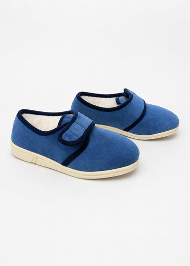 Chaussons scratchés fourrés Marine