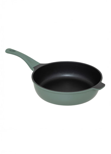 Sauteuse alu + panier vapeur + couvercle + cuillère Vert