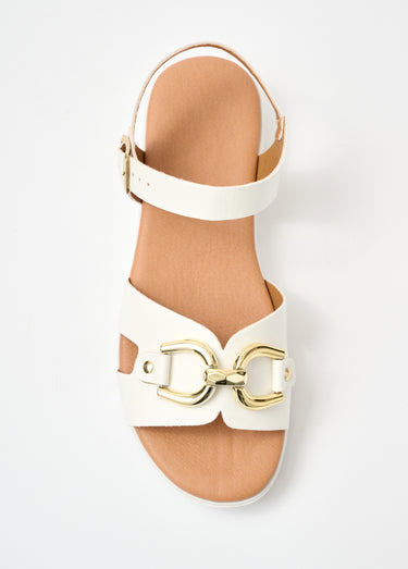 Sandales vegan largeur confort Blanc