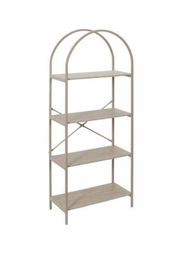 Etagère arche 4 niveaux en métal clair Blanc/Beige
