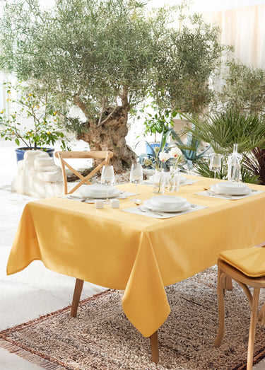 Nappe unie entretien facile Ocre