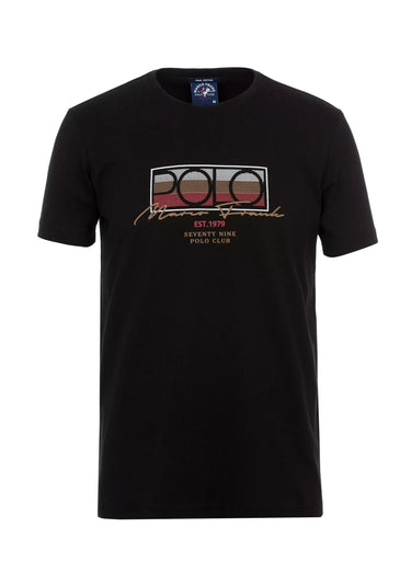 T-shirt à manches courtes, thème polo Noir