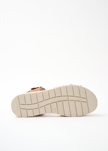 Sandales vegan largeur confort Camel