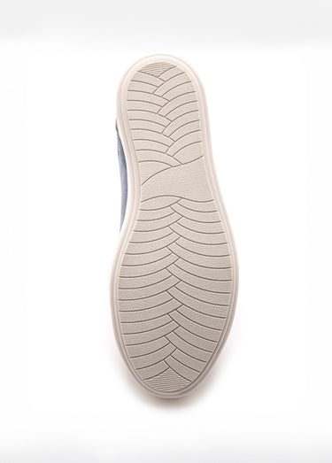 Baskets cuir lacets et zip, semelle confort Bleu