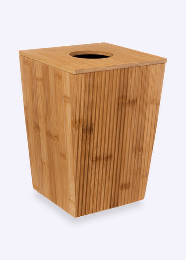 Poubelle de salle de bain effet pierre Bambou