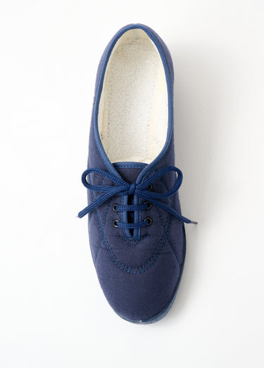 Derbies lacées toile compensées Marine