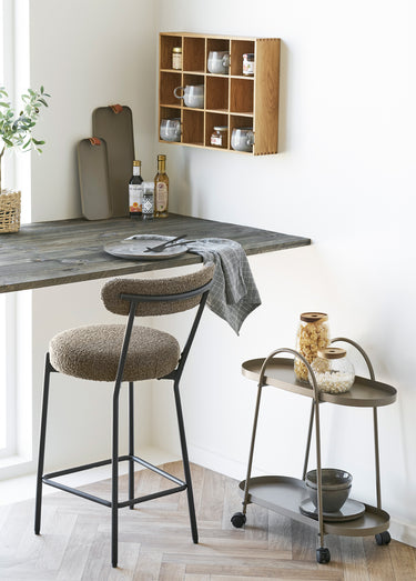 Etagère en chêne 12 cases SORIA Naturel