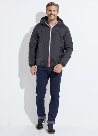 Parka courte chaude fourrée déperlante Noir