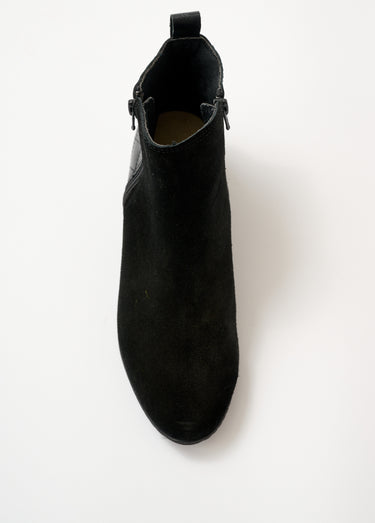 Boots largeur confort zippées cuir Noir