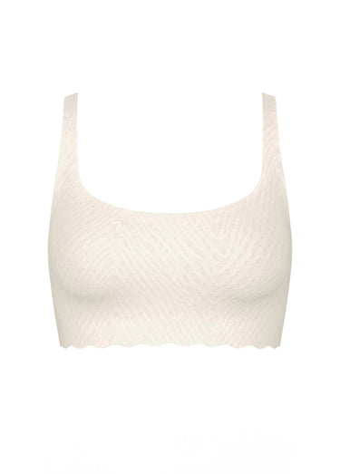 Brassière microfibre graphique Blanc