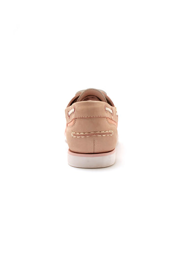 Chaussures bateau cuir largeur confort Rose