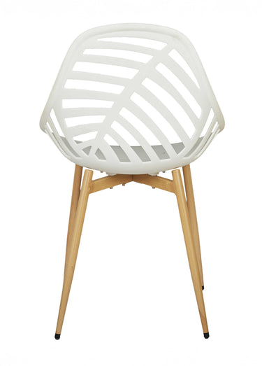 Chaises d'extérieur dossier fantaisie Blanc
