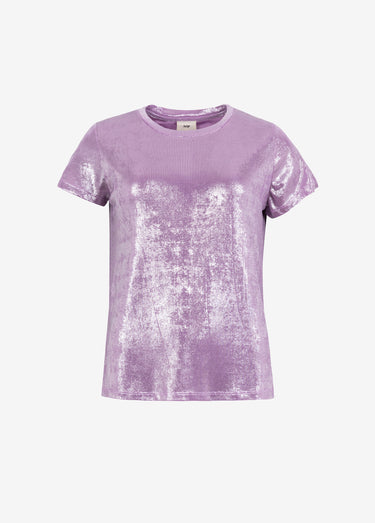 T-shirt irisé manches courtes col rond Parme