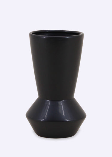 Vase zig zag foncé en dolomite Bleu