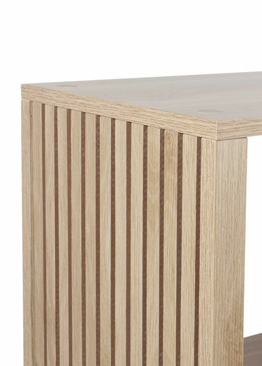 Meuble rangement 9 cases, bois claustra Marron
