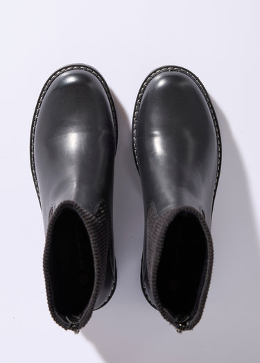 Boots camarguaises empiècement velours Noir