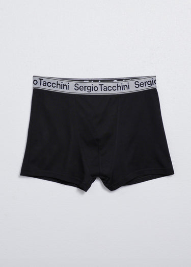 Boxer uni ceinture élastiquée contrastante Noir