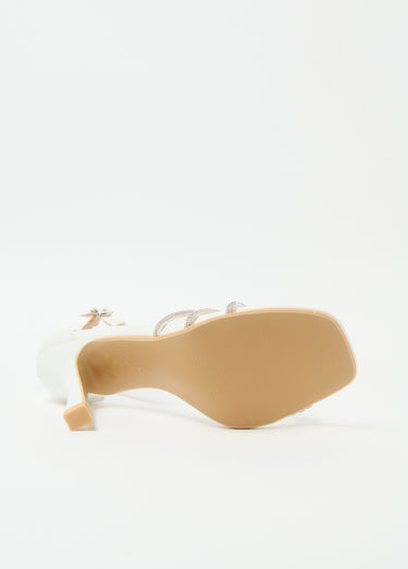 Sandales chic bout carré Blanc
