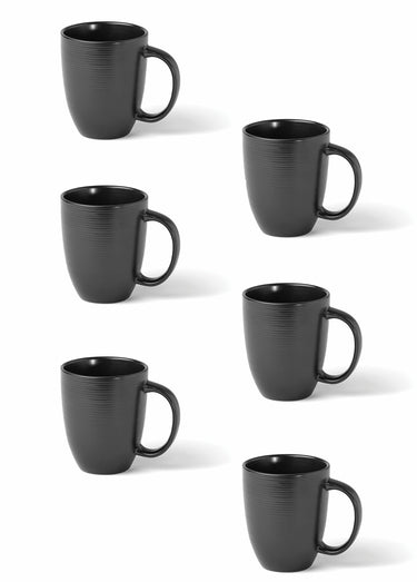 Lot de 6 mugs "Aya" Noir