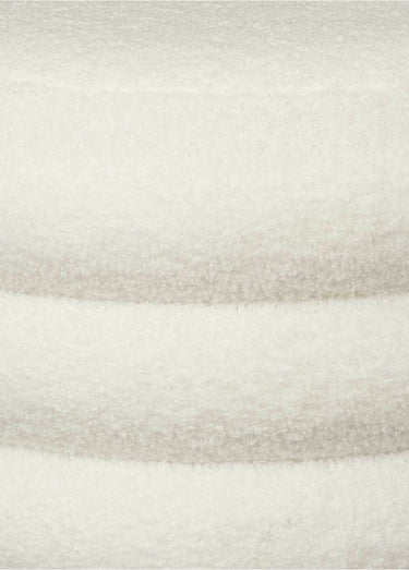 Pouf bouclette avec coffre de rangement Blanc