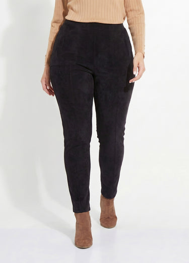 Pantalon droit taille élastiquée velours milleraies Noir