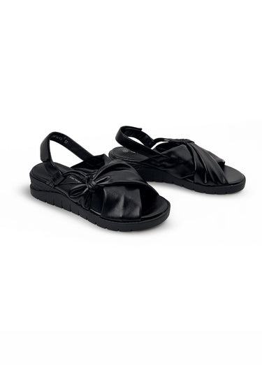 Sandales fantaisie nouées sur le dessus Noir