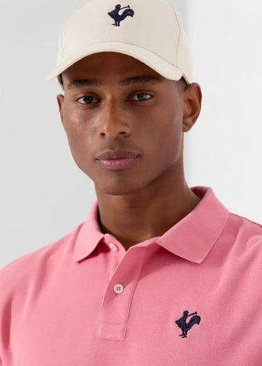 Polo casual manches courtes avec broderie Rose