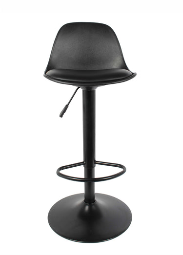Set 2 Tabourets hauts en simili, 2N Noir