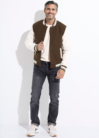 Veste matelassée à pressions façon teddy Kaki