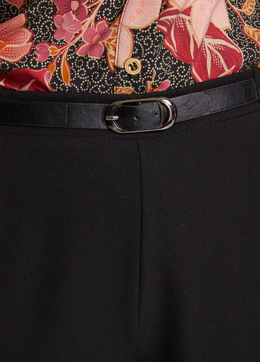 Pantalon infroissable taille semi élastiquée Noir